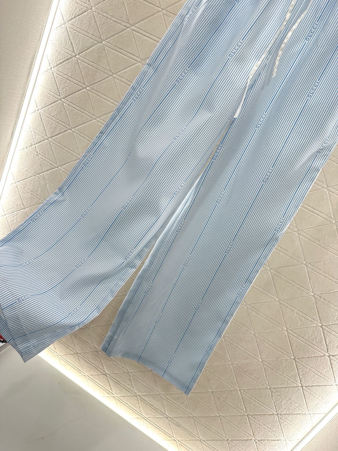 2025 new product Drawstring striped trousers