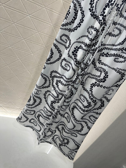 2025 new product Drawstring printed trousers