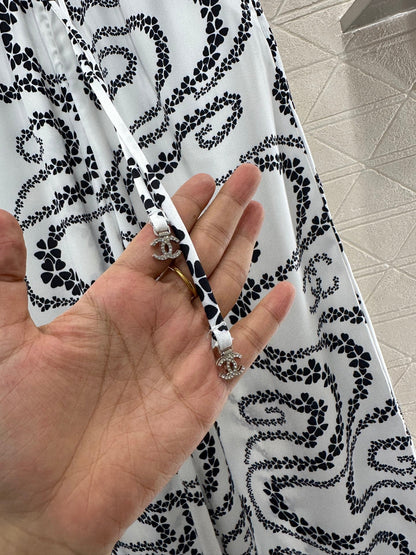 2025 new product Drawstring printed trousers