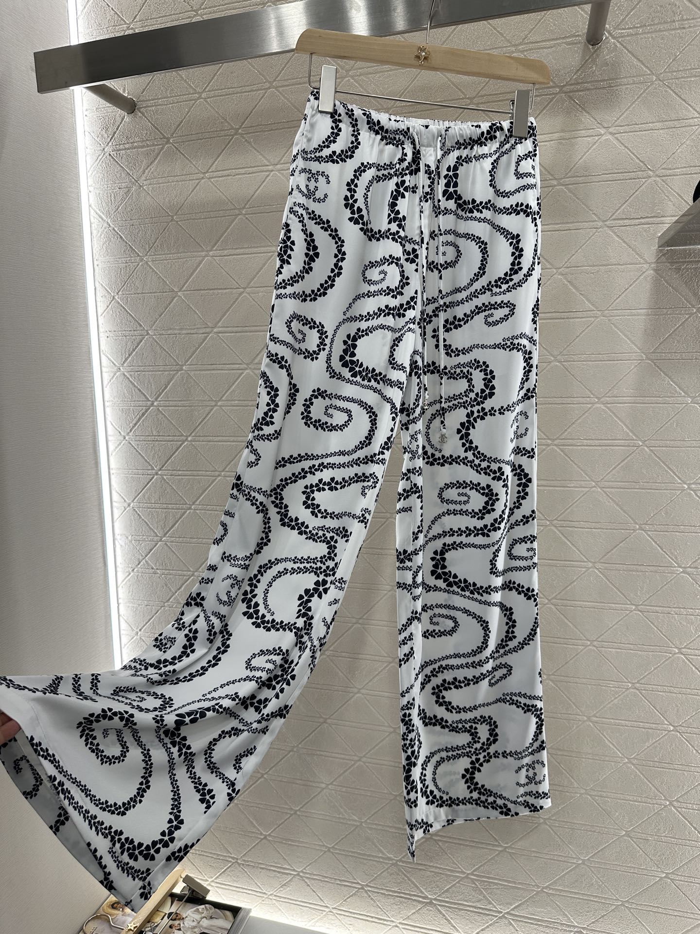 2025 new product Drawstring printed trousers