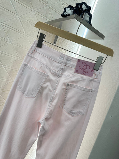 2025 new product Hollow embroidered jeans