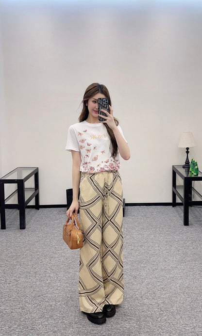 2025 new product Linen straight pants