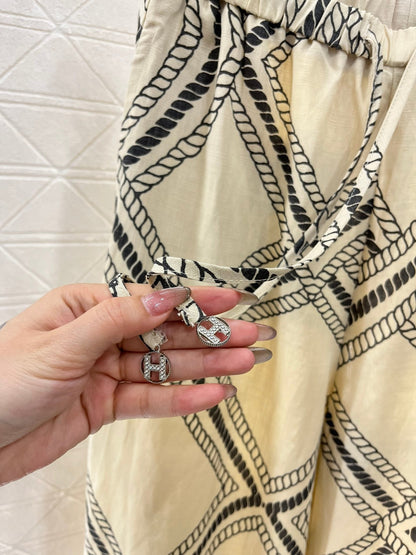 2025 new product Linen straight pants