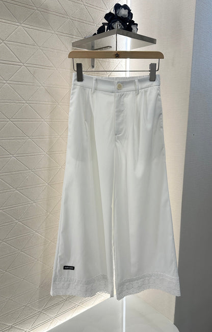 2025 new products Lace cropped pants