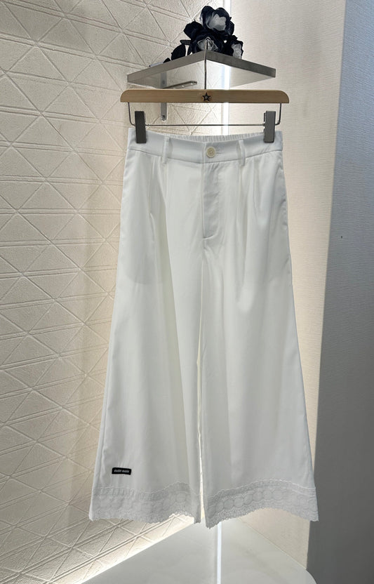 2025 new products Lace cropped pants