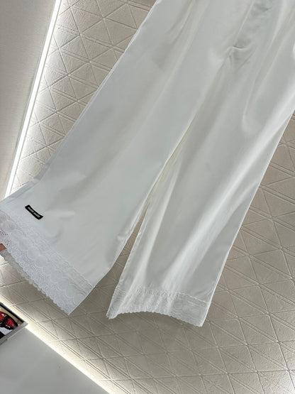 2025 new products Lace cropped pants