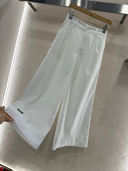 2025 new products Lace cropped pants