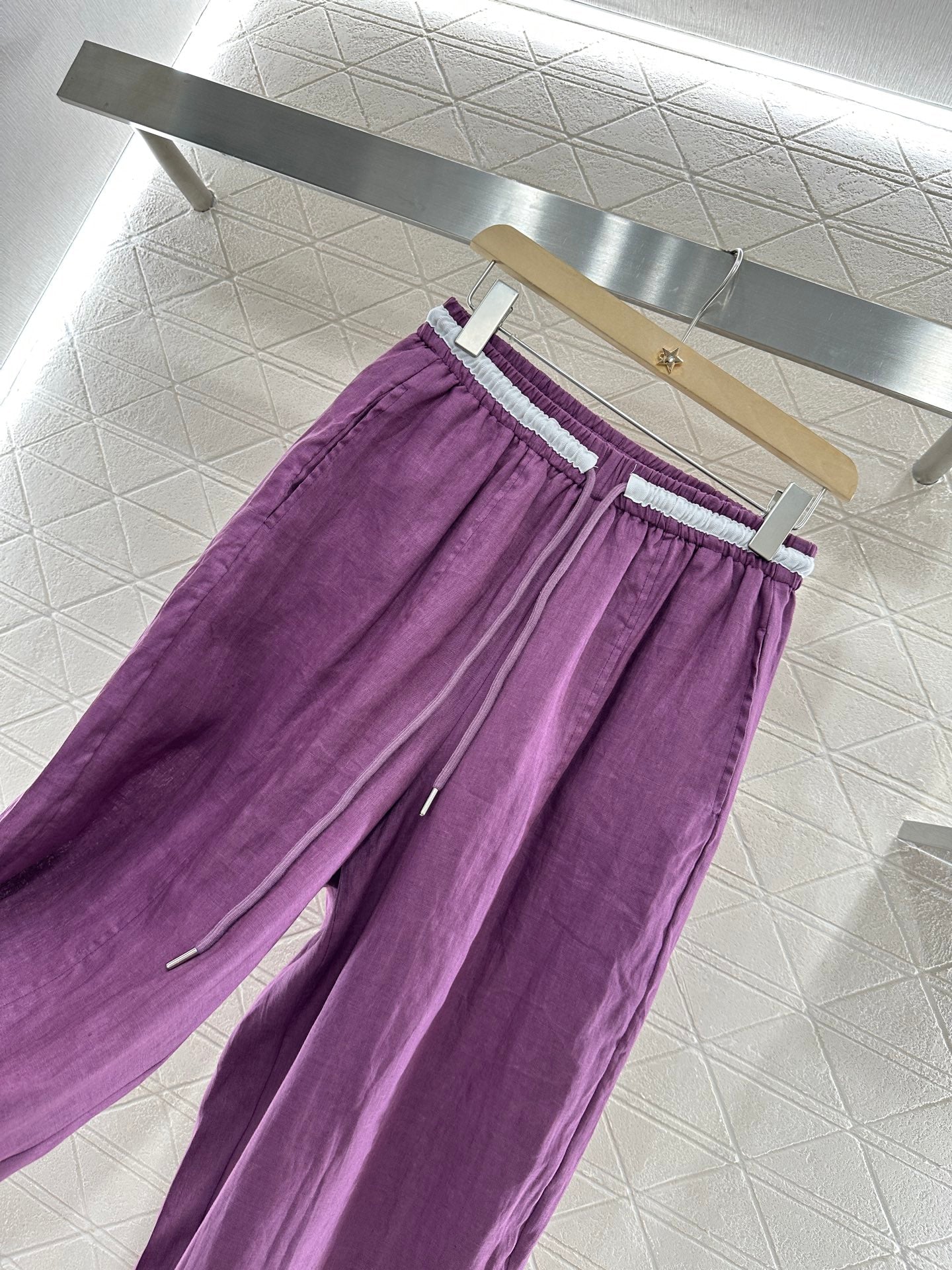 2025 new product Linen cropped pants