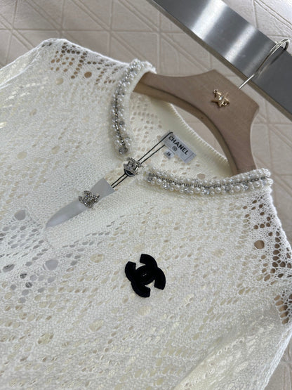 2025 new product Pearl hollow long sleeves