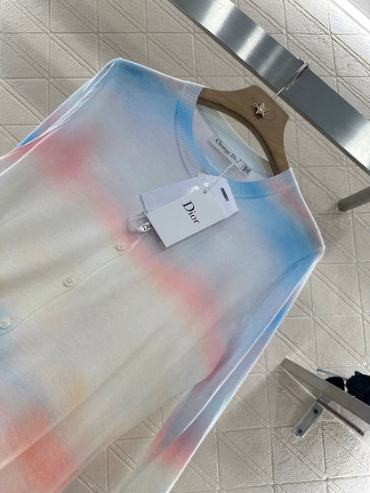 2024 new product Gradient knitted cardigan