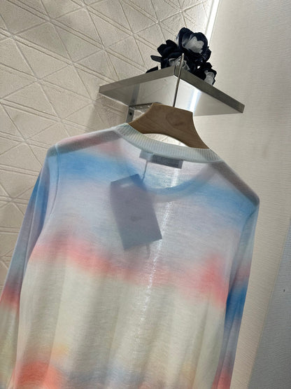 2024 new product Gradient knitted cardigan