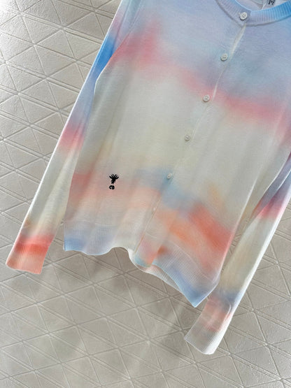 2024 new product Gradient knitted cardigan