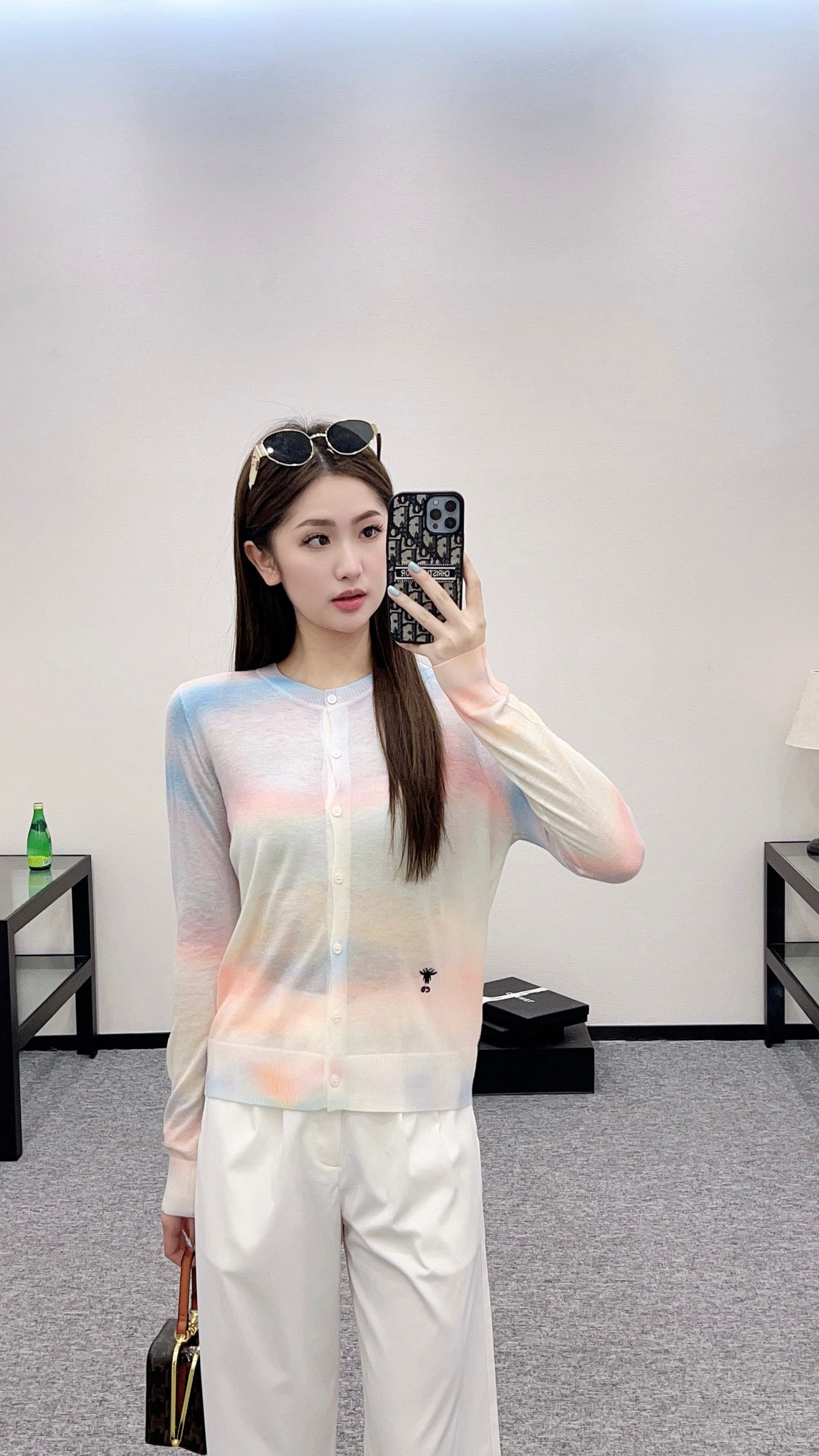 2024 new product Gradient knitted cardigan