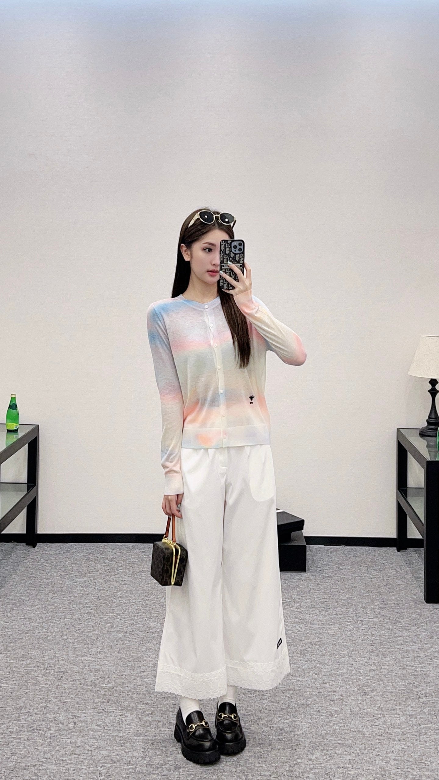 2024 new product Gradient knitted cardigan