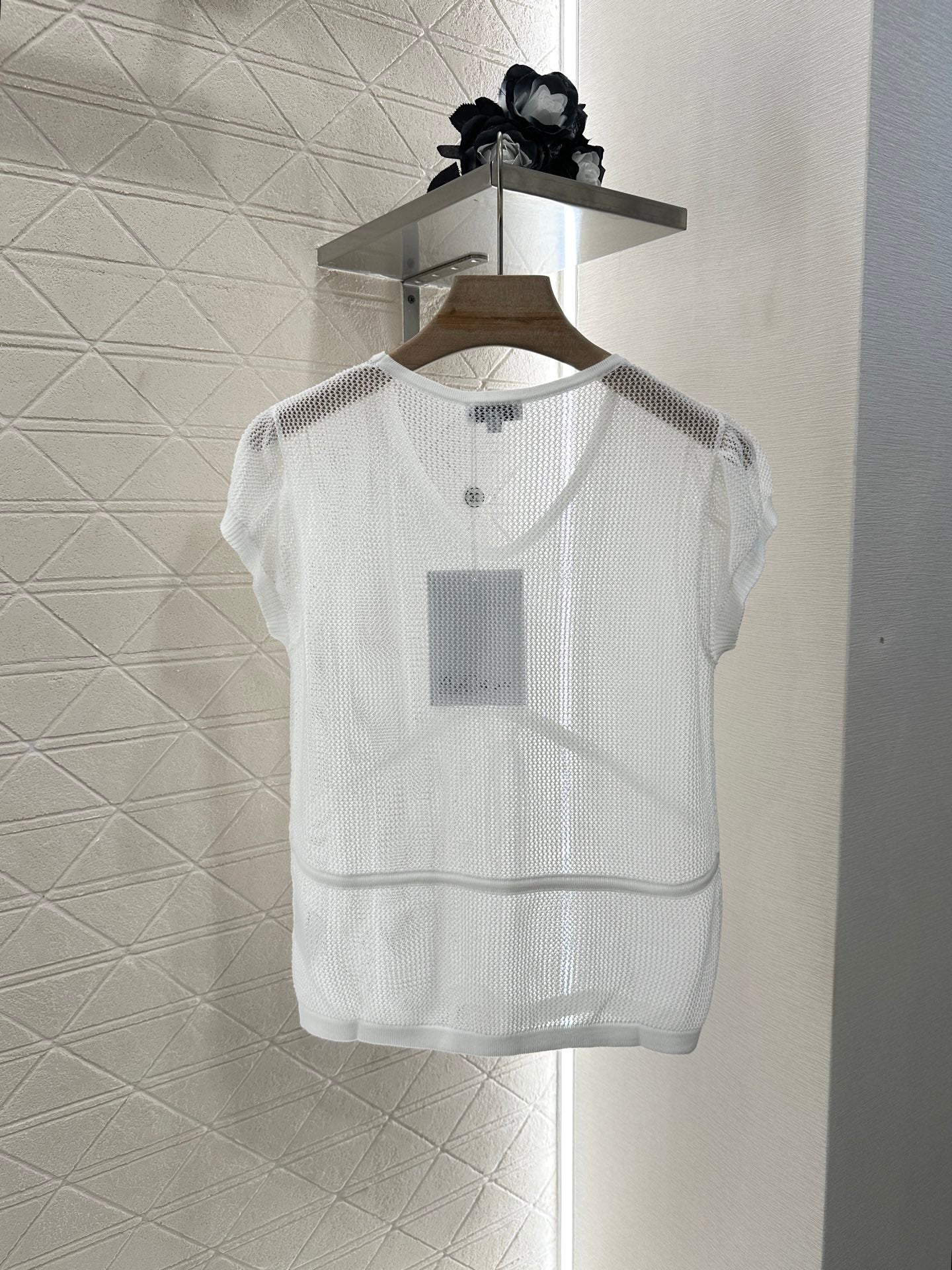 2025 new product Hollow knitted short sleeves