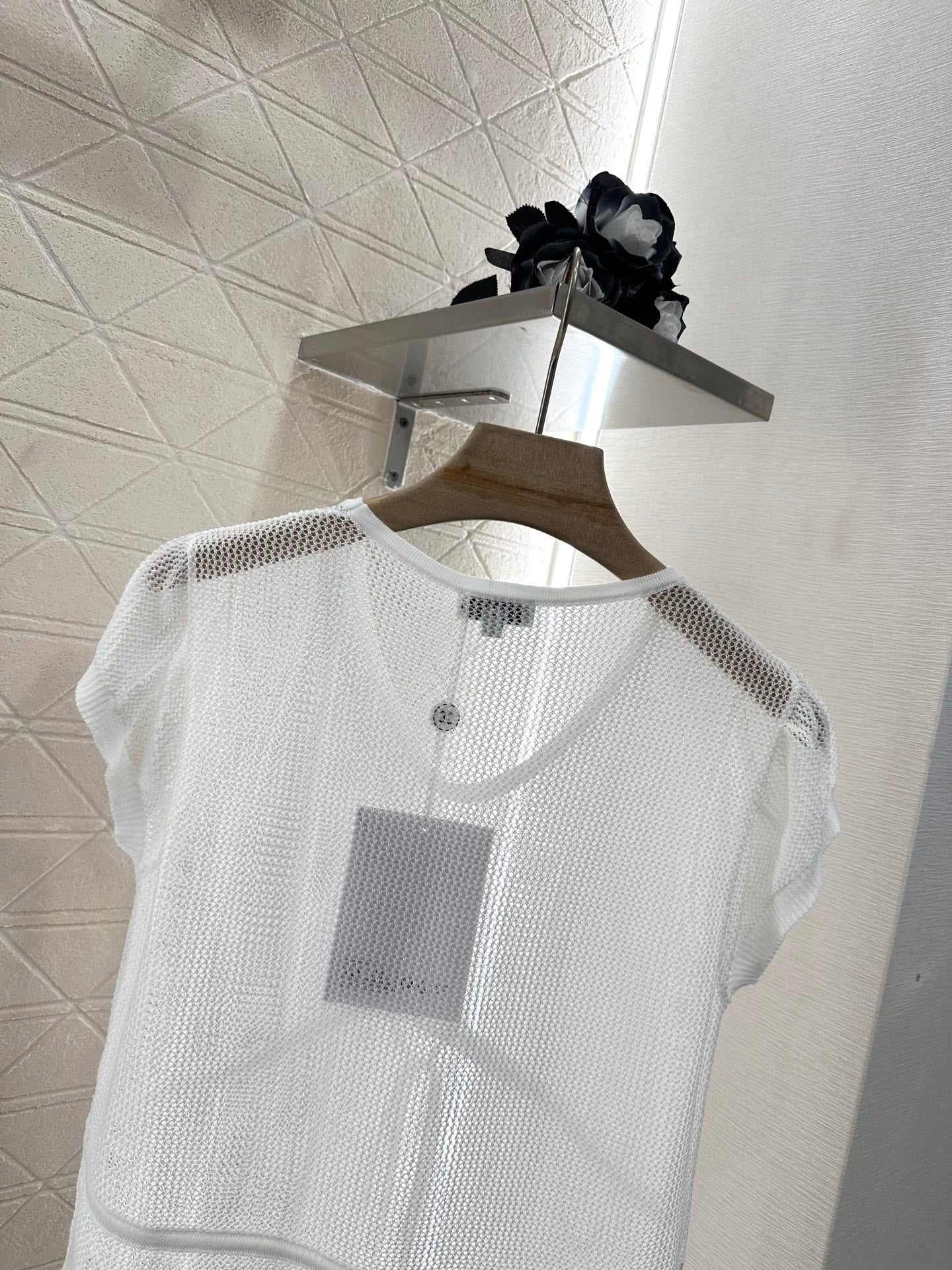 2025 new product Hollow knitted short sleeves