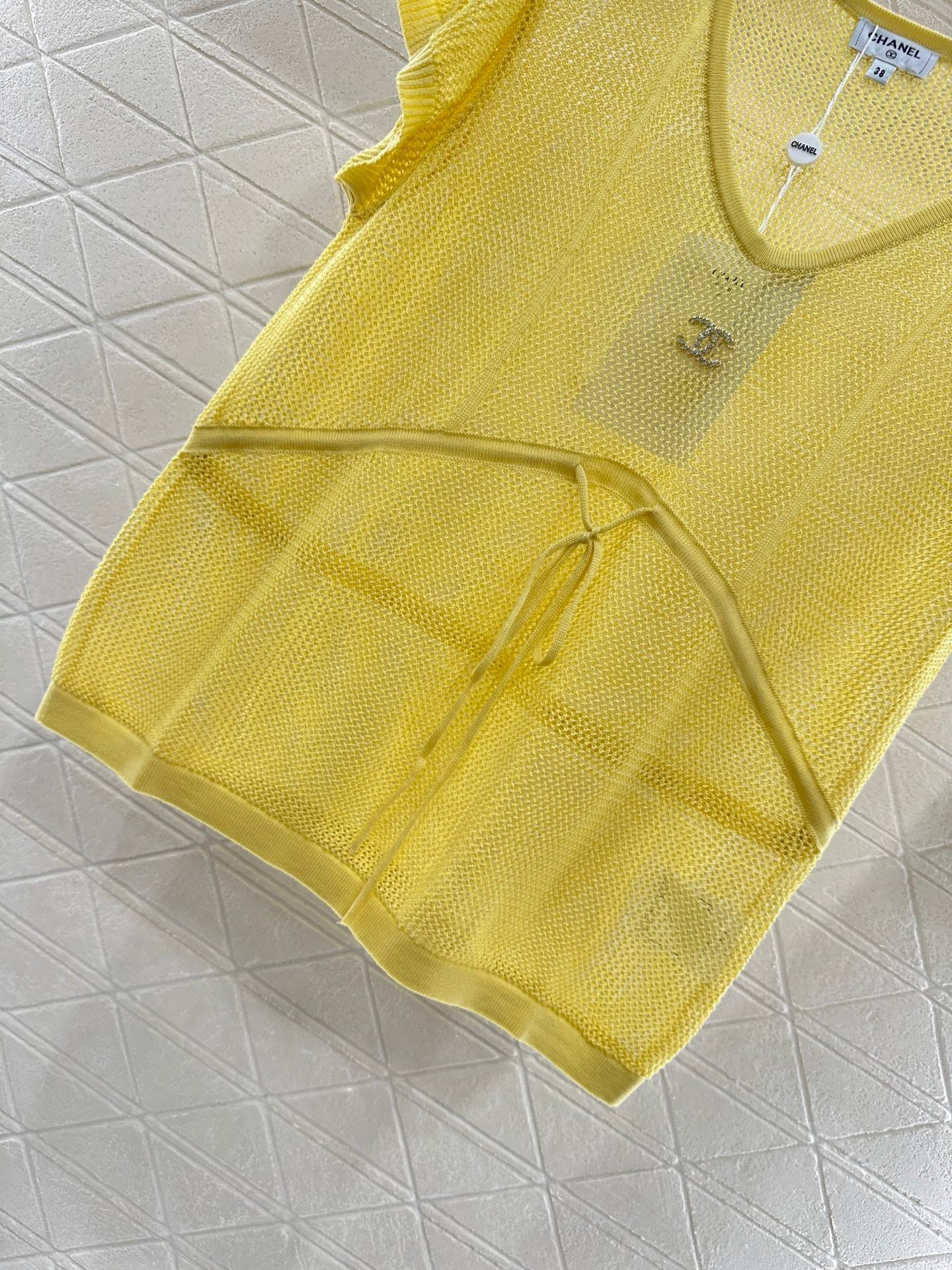 2025 new product Hollow knitted short sleeves