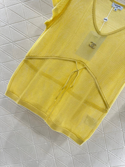 2025 new product Hollow knitted short sleeves