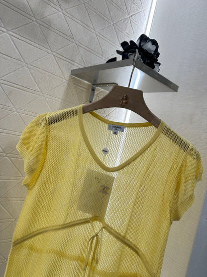 2025 new product Hollow knitted short sleeves