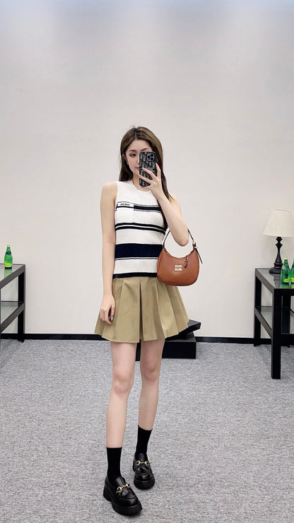 2025 new product Striped knitted vest