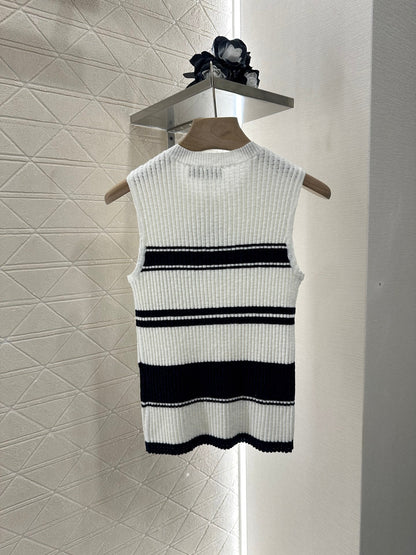 2025 new product Striped knitted vest