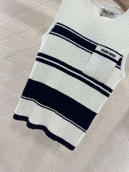2025 new product Striped knitted vest