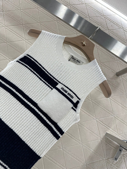 2025 new product Striped knitted vest