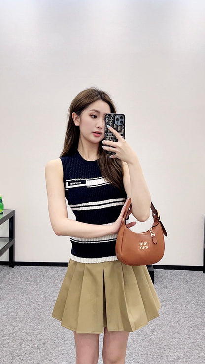 2025 new product Striped knitted vest