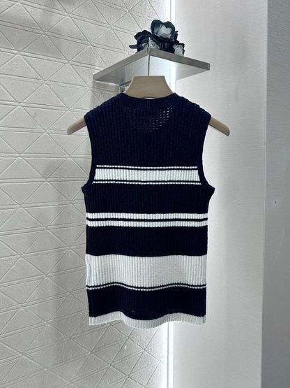 2025 new product Striped knitted vest