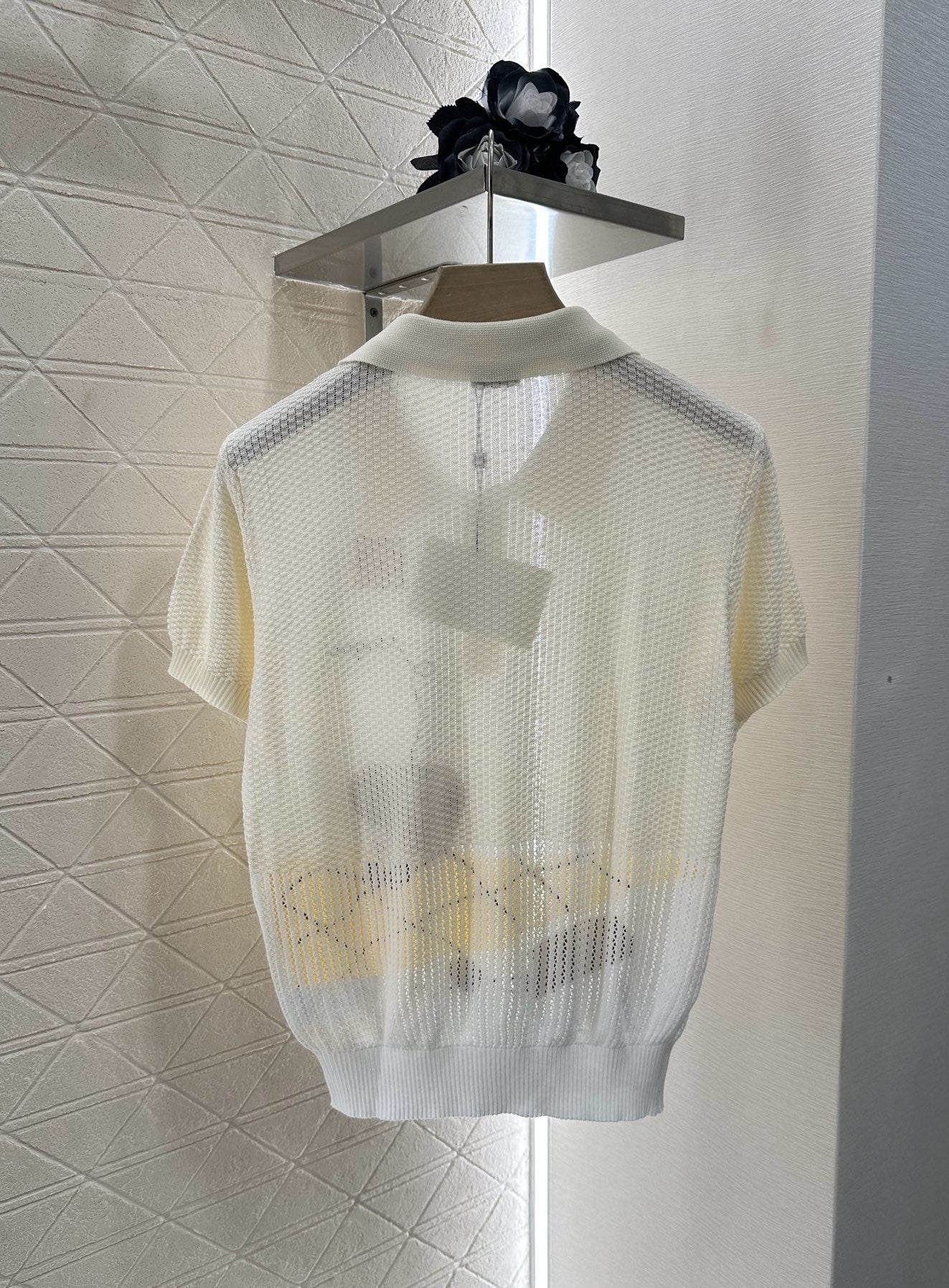 2025 new product Embroidered knitted short sleeves