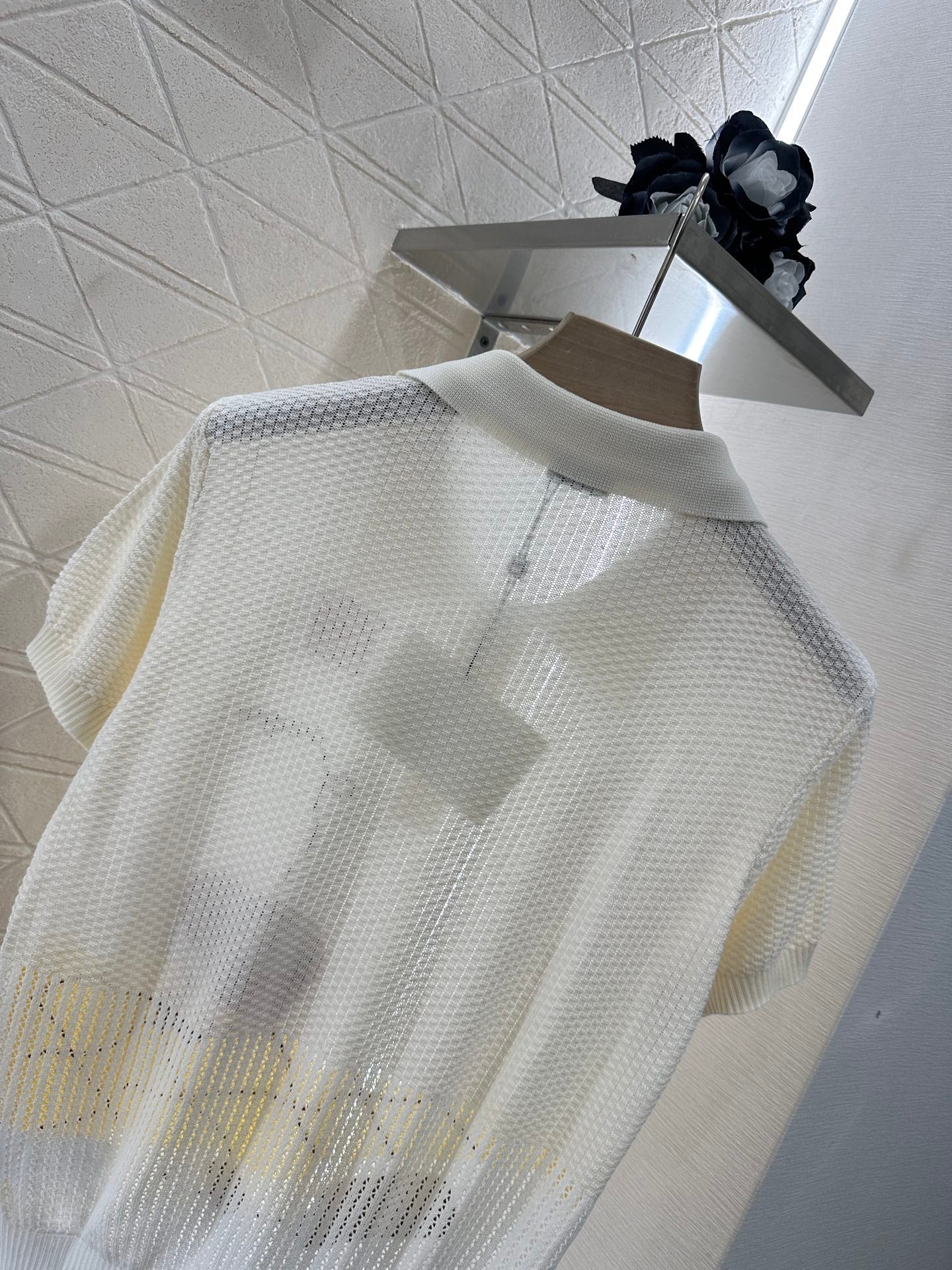 2025 new product Embroidered knitted short sleeves