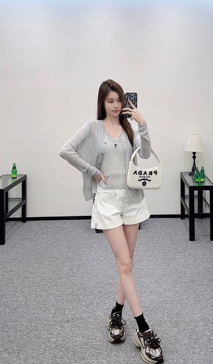 2025 new product Two suspender cardigans