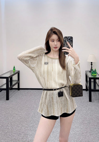 2025 new product Belt knitted top