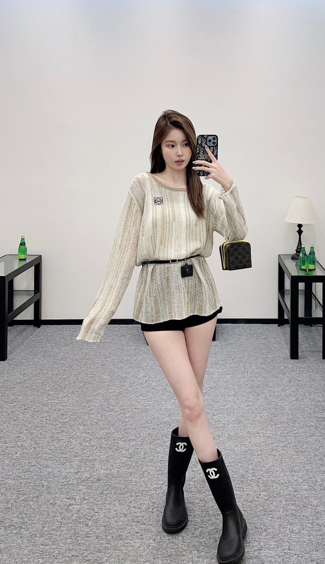 2025 new product Belt knitted top