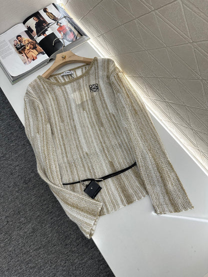 2025 new product Belt knitted top