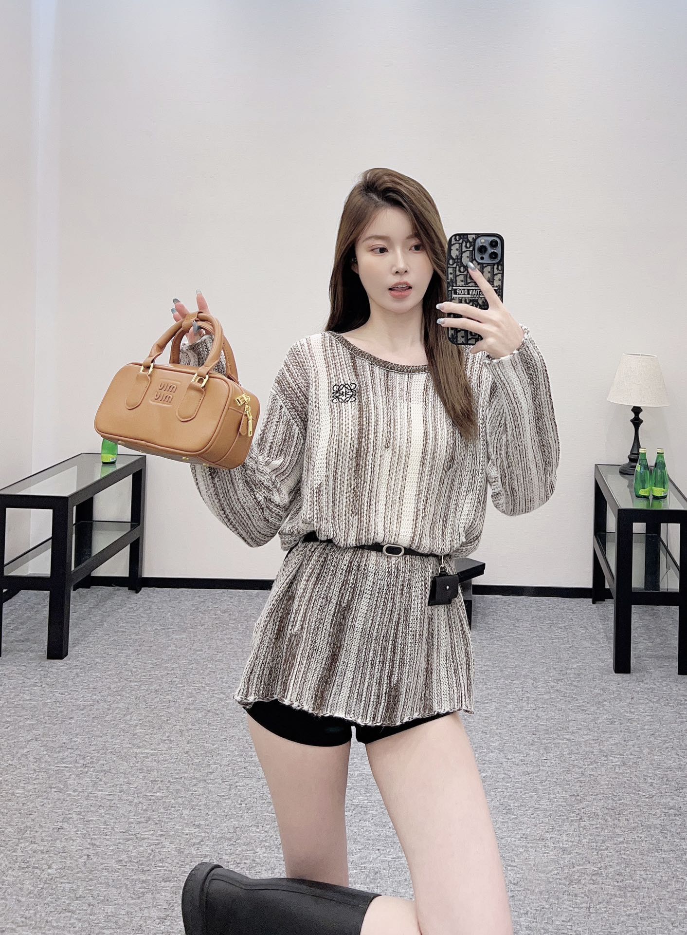 2025 new product Belt knitted top