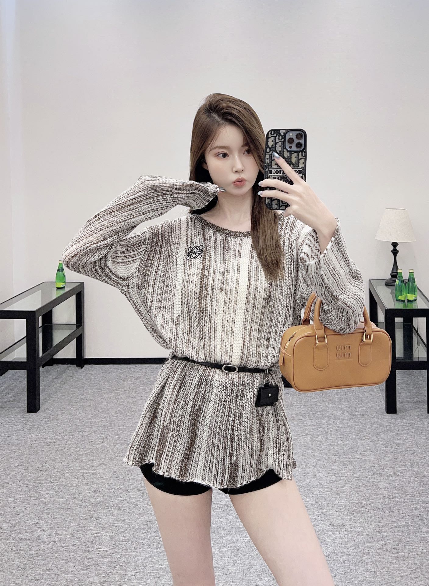 2025 new product Belt knitted top