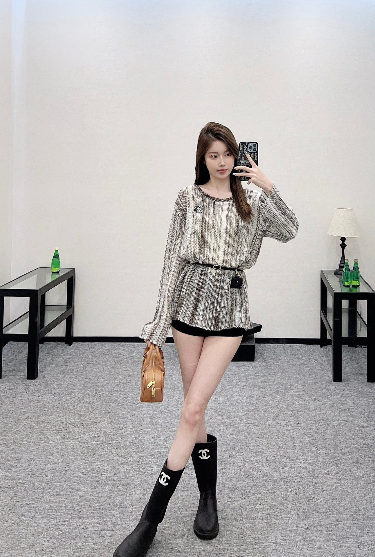 2025 new product Belt knitted top