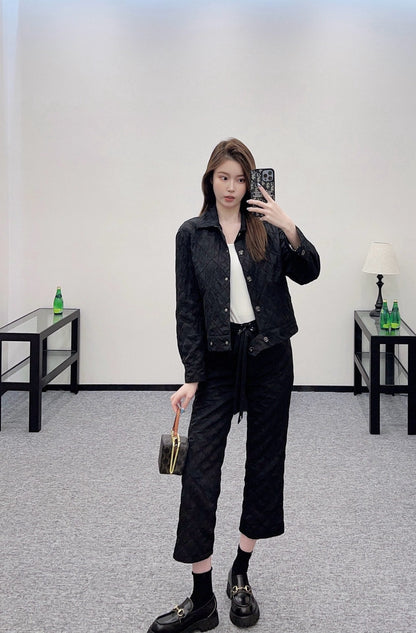 2025 new product Jacket and cropped pants set