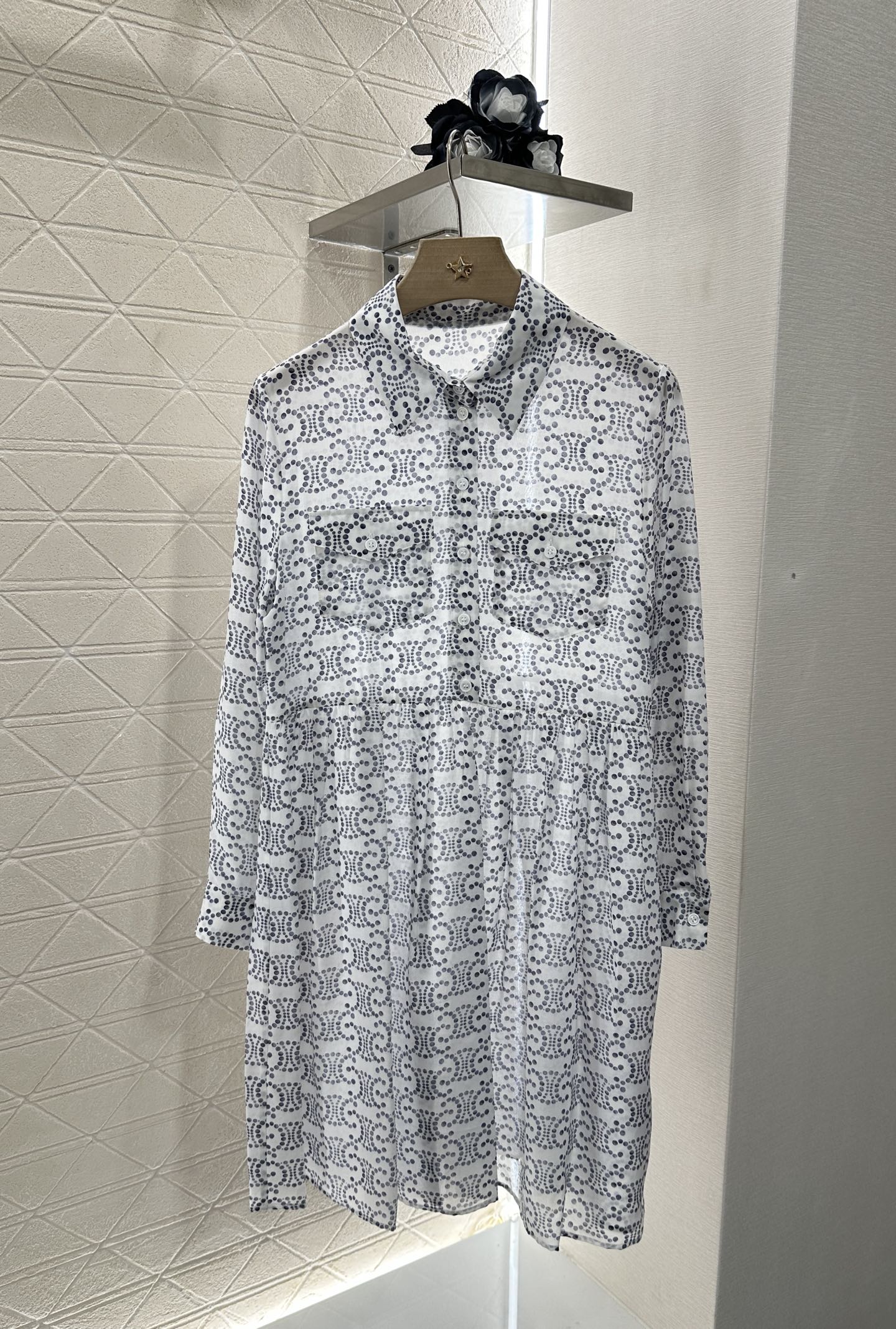 2025 new product Printed silk dress