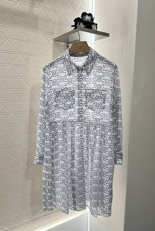 2025 new product Printed silk dress