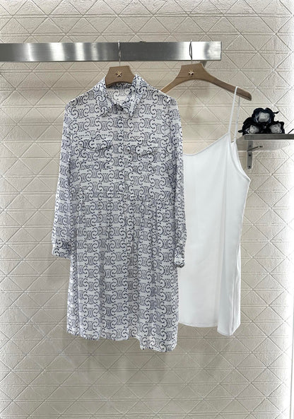 2025 new product Printed silk dress