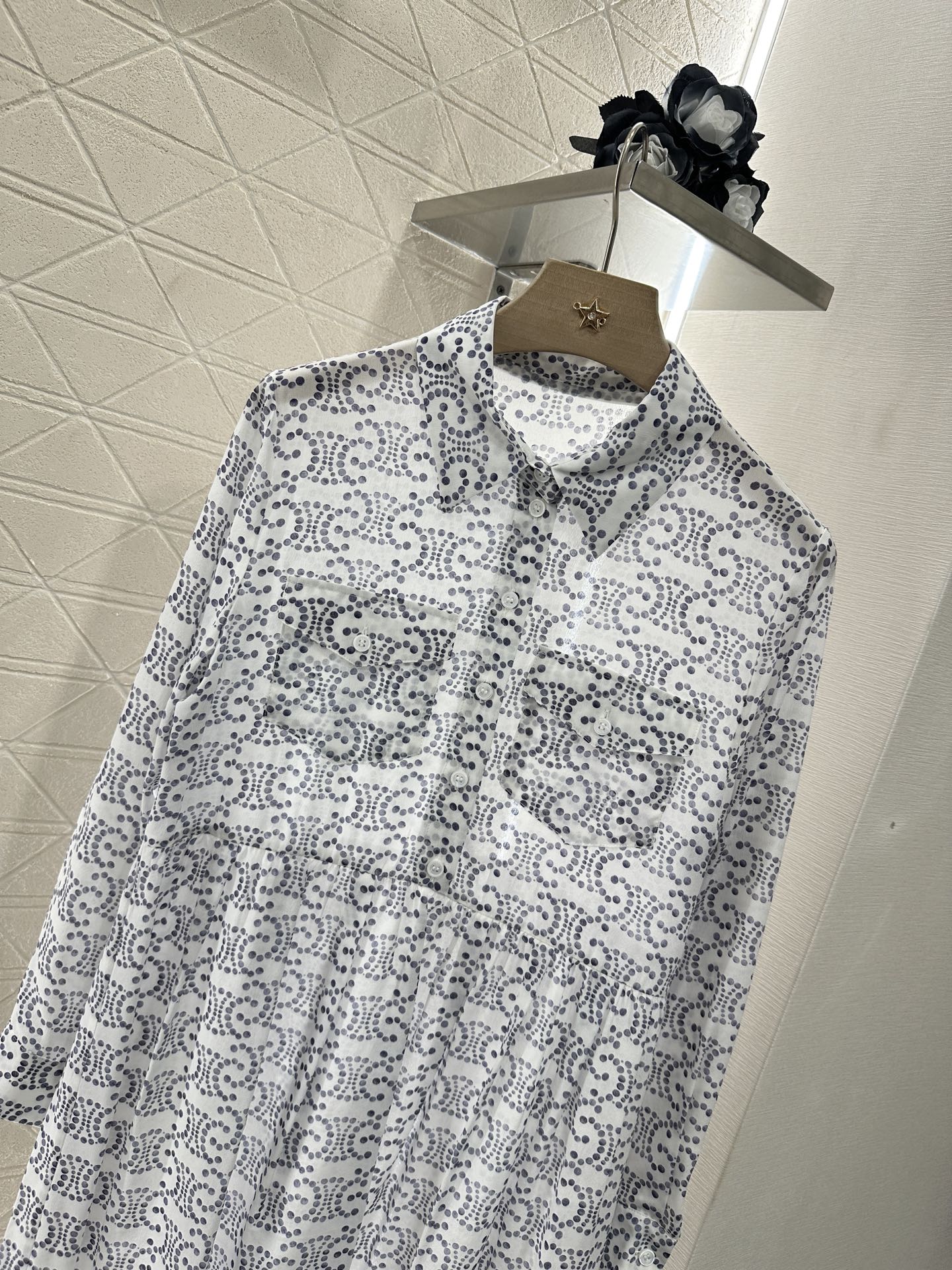 2025 new product Printed silk dress