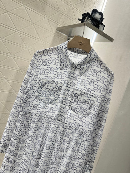 2025 new product Printed silk dress