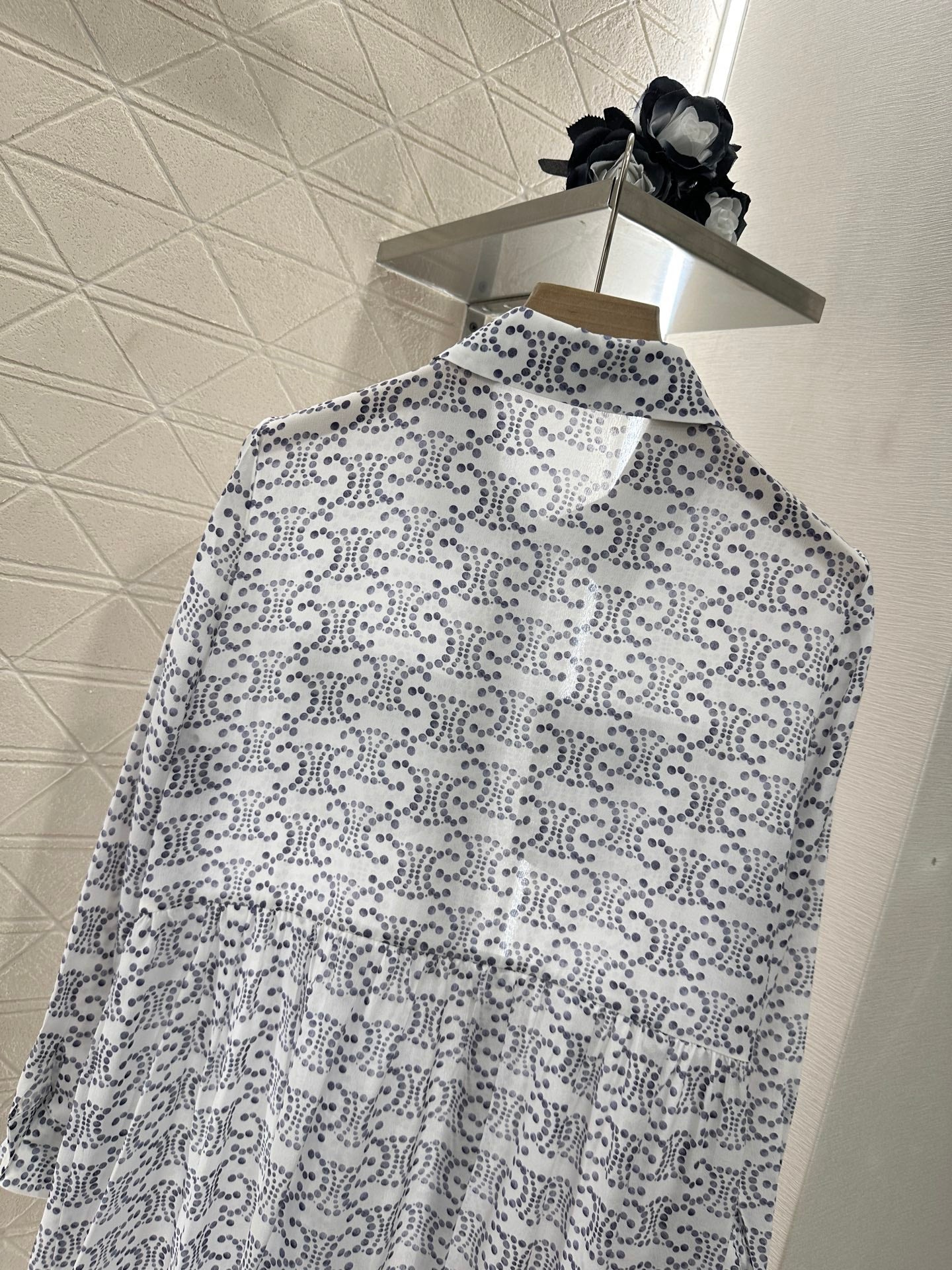 2025 new product Printed silk dress