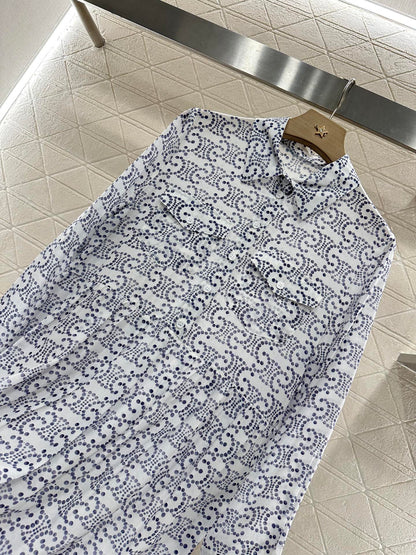 2025 new product Printed silk dress