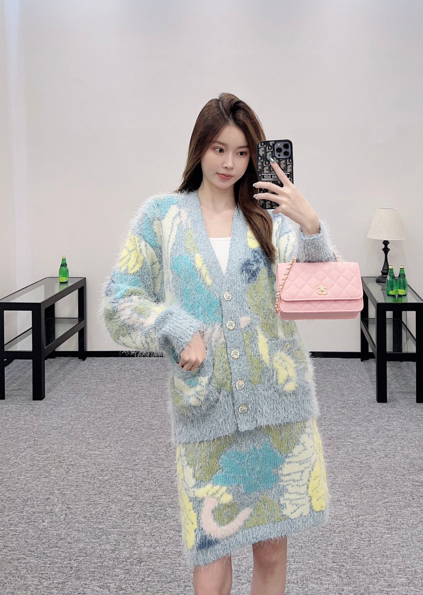 2025 new products Cardigan and skirt set