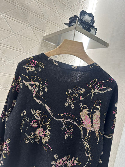 2025 new product Hot diamond knitted cardigan