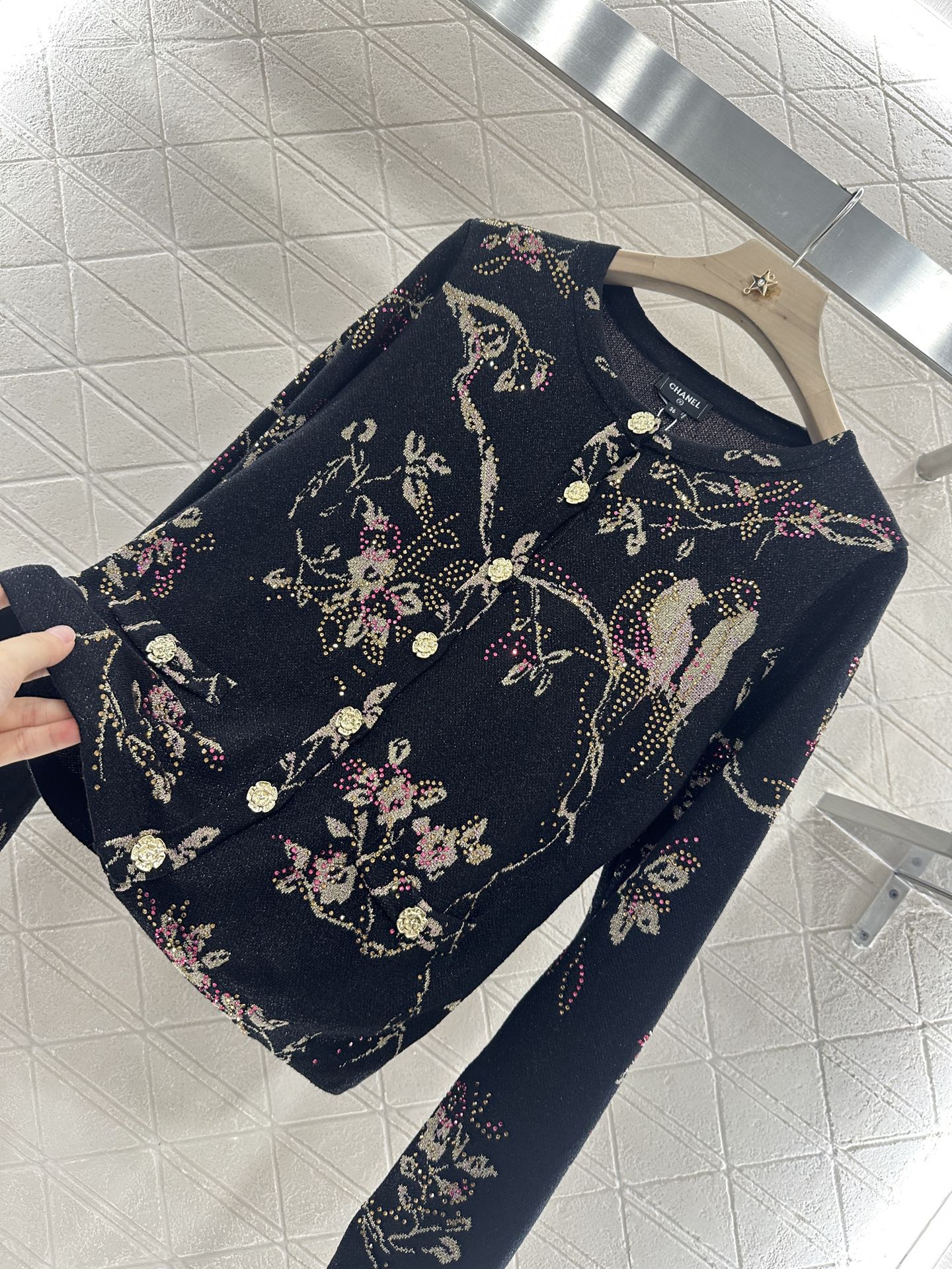 2025 new product Hot diamond knitted cardigan