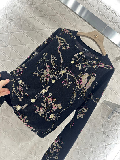 2025 new product Hot diamond knitted cardigan